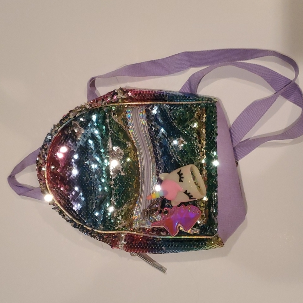 Mini sequin backpack - Picture 1 of 4